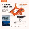 VEVOR Electric Car Jack, 3 Tons /6600 lbs Scissor Jack, 12V Electric Automatic Jack with Double Saddles and Remote Control, Portable Car Jack for Seda