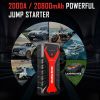 DBPOWER G16 2000A 20800mAh Portable Car Jump Starter(UP to 8.0L Gas/6.5L Diesel Engines) 12V Auto Lithium-Ion Battery Booster with Smart Clamp Cables,