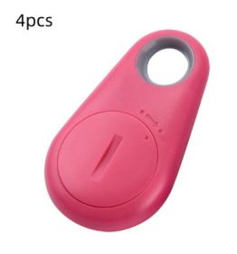 Water Drop Bluetooth-compatible Anti Lost Object Finder (Option: Pink 4PCS)