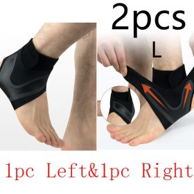 Ankle Support Brace Safety Running Basketball Sports Ankle Sleeves (Option: SET L-2pcs-Suit)