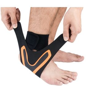 Ankle Support Brace Safety Running Basketball Sports Ankle Sleeves (Option: M-1pc-Right orange)