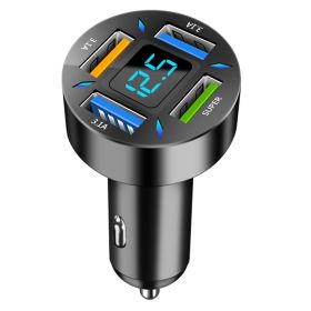 66W 4 Ports USB Car Charger Fast Charging PD Quick Charge 3.0 USB C Car Phone Charger Adapter For iPhone 13 (Plug Type: 66W 4USB)