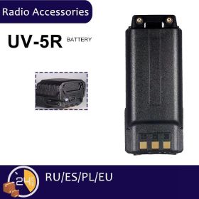 For Walkie Talkie BF-F8HP UV5R UV-5RE BF-F9 5RB 5RL GT-5R Radios Extended UV-5R Battery 3800 MAh USB C Charger Enlarged (Color: 3800mAh-Long)