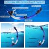 Snorkeling Gear Mask Fin Snorkel Set with Diving Mask Dry Top Snorkel Adjustable Swim Fins for Swimming Snorkeling Travel Diving